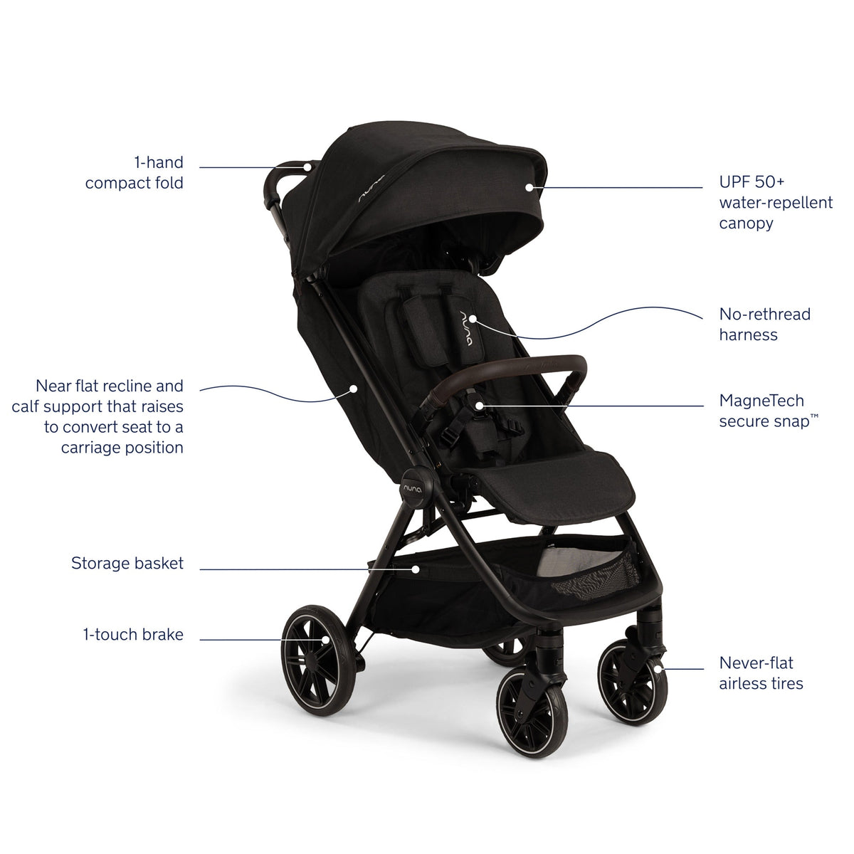 Nuna TRVL LX Stroller + Carry Bag